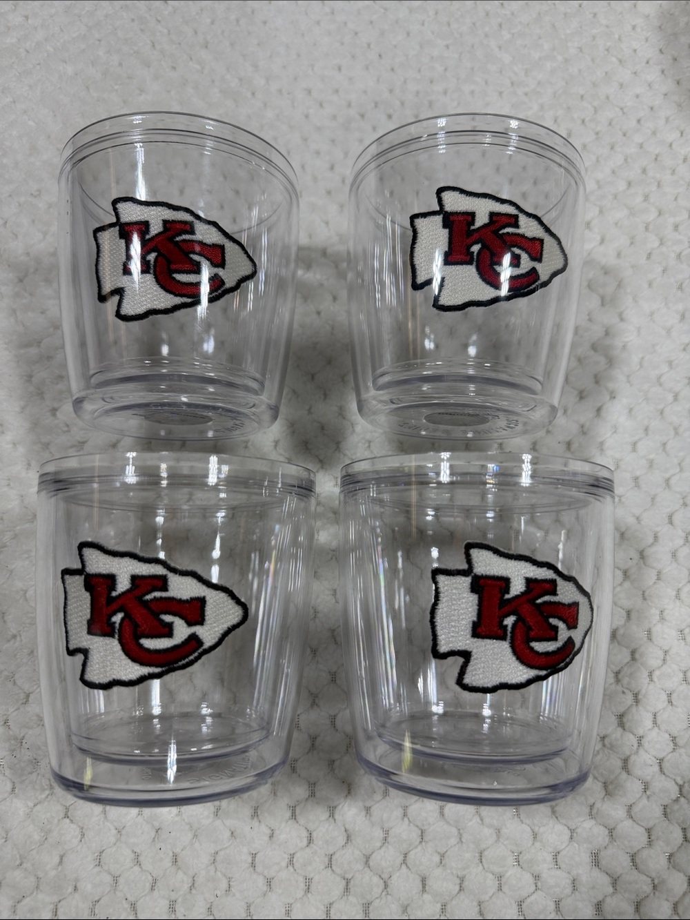 Kansas City Chiefs Clear Double-Wall Tervis Tumbler - Red & White (Set of 4)
